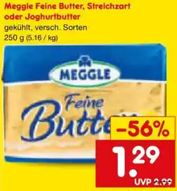 Netto Marken-Discount Meggle Feine Butter, Streichzart oder Joghurtbutter Angebot