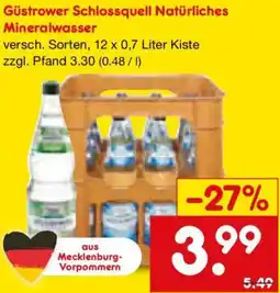 Netto Marken-Discount Güstrower Schlossquell Natürliches Mineralwasser Angebot