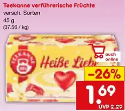 Netto Marken-Discount Teekanne verführerische Früchte Angebot