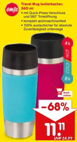 Netto Marken-Discount emsa Travel Mug Isolierbecher, 360 ml Angebot