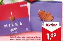 Netto Marken-Discount Milka Pralinés oder hauchzarte Herzen Angebot