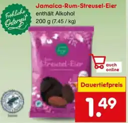 Netto Marken-Discount Fröhliche Osterzeit Jamaica-Rum-Streusel-Eier Angebot