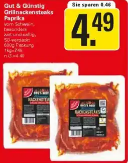 WEZ Gut & Günstig Grillnackensteaks Paprika Angebot