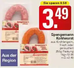 WEZ Spengemann Kohlwurst Angebot
