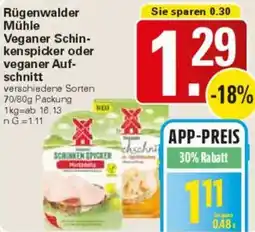 WEZ Rügenwalder Mühle Veganer Schinkenspicker oder veganer Aufschnitt Angebot