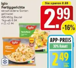 WEZ Iglo Fertiggerichte Angebot
