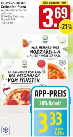 WEZ Gustavo Gusto Steinofen Pizza Angebot