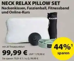 WEZ NECK RELAX PILLOW SET Nackenkissen, Faszienball, Fitnessband und Online-Kurs Angebot