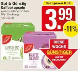 WEZ Gut & Günstig Kaffeekapseln Angebot