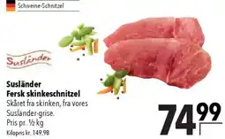 CITTI Markt Susländer Fersk skinkeschnitzel Angebot