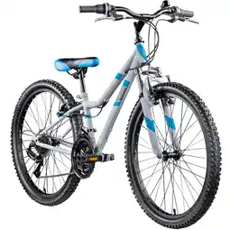 Netto Marken-Discount Galano GA20 Jugendfahrrad 24 Zoll Mountainbike ab 8 Jahre 130 - 145 cm 21 Gänge grau/blau Angebot