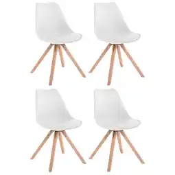 Netto Marken-Discount CLP 4er Set Stühle Toulouse Square Mit Kunstlederbezug I Küchenstühle Mit Holzgestell Angebot