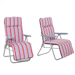 Netto Marken-Discount Outsunny Liegestuhl Set Stahl, Polyester Angebot