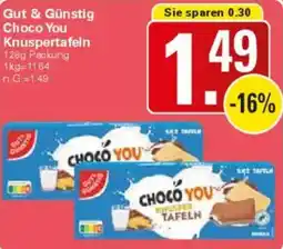 WEZ Gut & Günstig Choco You Knuspertafeln Angebot