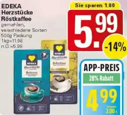 WEZ EDEKA Herzstücke Röstkaffee Angebot