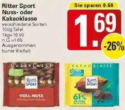 WEZ Ritter Sport Nuss- oder Kakaoklasse Angebot