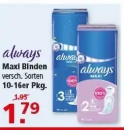 Multi Markt always Maxi Binden Angebot