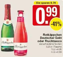 WEZ Rotkäppchen Deutscher Sekt oder Fruchtsecco Angebot
