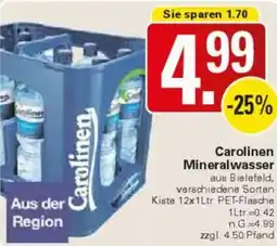 WEZ Carolinen Mineralwasser Angebot