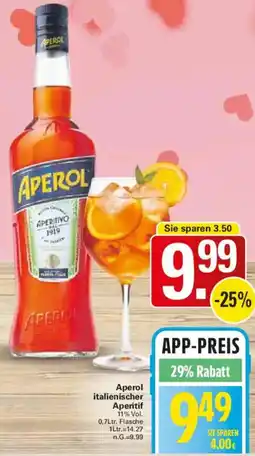 WEZ Aperol italienischer Aperitif Angebot