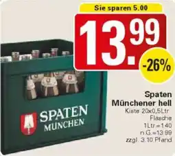 WEZ Spaten Münchener hell Angebot