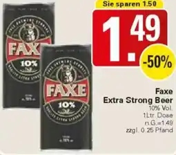WEZ Faxe Extra Strong Beer Angebot