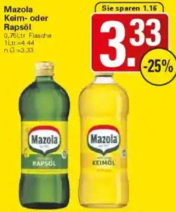 WEZ Mazola Keim- oder Rapsöl Angebot