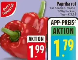 Edeka GUT & GÜNSTIG Paprika rot Angebot
