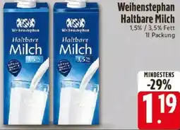 Edeka Weihenstephan Haltbare Milch Angebot