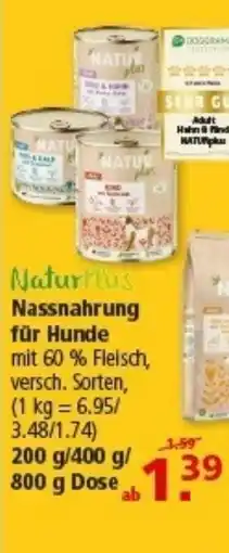 Multi Markt NaturPlus Nassnahrung für Hunde Angebot