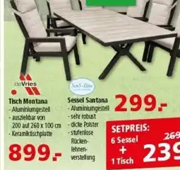 Multi Markt deVries Tisch Montana Angebot