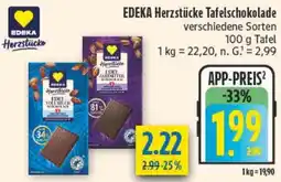 diska EDEKA Herzstücke Tafelschokolade Angebot