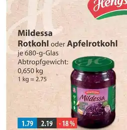 V Markt Hengstenberg mildessa rotkohl Angebot