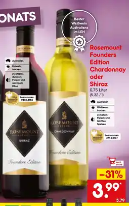 Netto Marken-Discount Rosemount founders edition shiraz Angebot