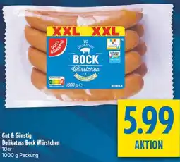 diska Gut & Günstig Delikatess Bock Würstchen Angebot