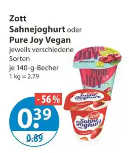 V Markt Zott sahnejoghurt Angebot