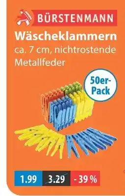V Markt Bürstenmann wäscheklammern Angebot