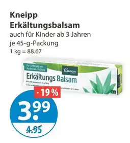 V Markt Kneipp erkältungsbalsam Angebot