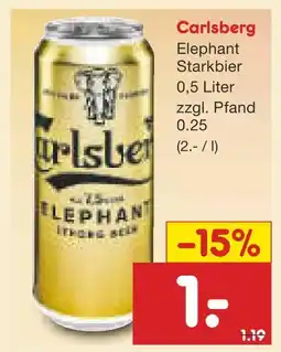 Netto Marken-Discount Carlsberg elephant starkbier Angebot