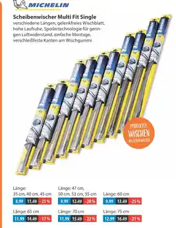 V Markt Michelin scheibenwischer multi fit single 35 cm, 40 cm, 45 cm Angebot