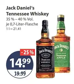 V Markt Jack daniel's tennessee whiskey Angebot