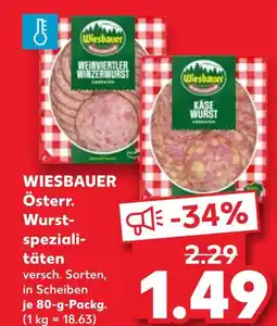 Kaufland Wiesbauer weinviertler wildwurst Angebot
