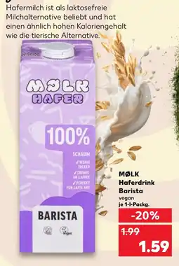 Kaufland Mølk haferdrink barista Angebot