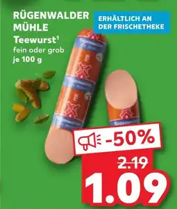 Kaufland Rügenwalder mühle teewurst fein Angebot