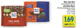 diska Ritter Sport Nuss oder Kakao Klasse Angebot