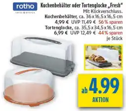 diska rotho Kuchenbehälter oder Tortenglocke ,,Fresh" Angebot