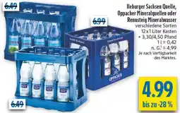 diska Ileburger Sachsen Quelle, Oppacher Mineralquellen oder Rennsteig Mineralwasser Angebot