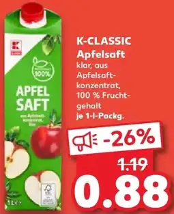 Kaufland K-CLASSIC Apfelsaft Angebot