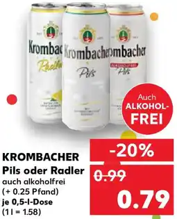 Kaufland KROMBACHER Pils oder Radler Angebot