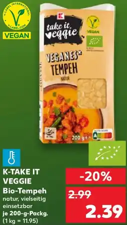 Kaufland K-TAKE IT VEGGIE Bio-Tempeh Angebot